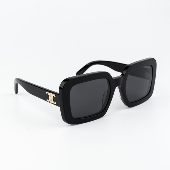 Celine TRIOMPHE Women Sunglasses Black Square CL40304U 01A NEW AUTHENTIC - Picture 4 of 13